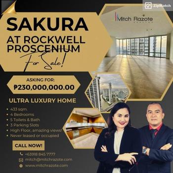 4 Bedroom Condominium Unit For Sale in The Proscenium Sakura