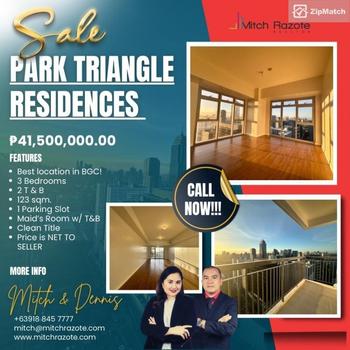 3 Bedroom Condominium Unit For Sale in Park Triangle Residences