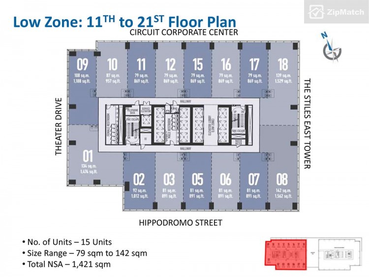                                     2 Bedroom
                                 2 Bedroom Condominium Unit For Sale in The Stiles Enterprise Plaza Condo Office Space Circuit Ayala Makati City big photo 3