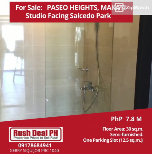                                     0
                                 Studio Type Condominium Unit For Sale in Paseo Heights big photo 3