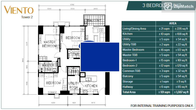                                     3 Bedroom
                                 3 Bedroom Condominium Unit For Sale in Viento at Cerca Alabang Muntinlupa Metro Manila big photo 1