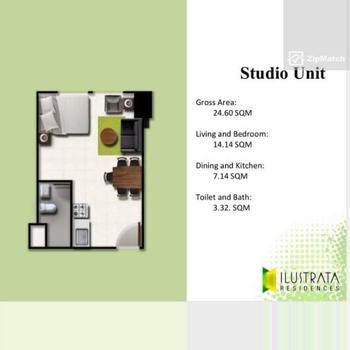 Studio Type Condominium Unit For Sale in Ilustrata Residences
