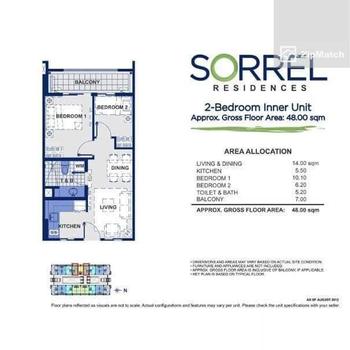 2 Bedroom Condominium Unit For Sale in Sorrel Residences