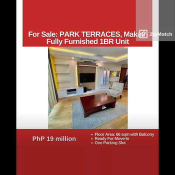 1 Bedroom Condominium Unit For Sale in Park Terraces