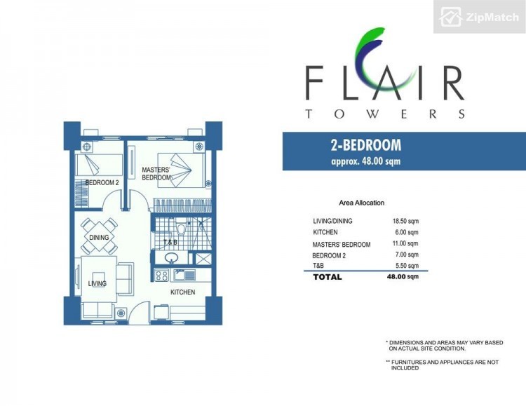                                     2 Bedroom
                                 2 Bedroom Condominium Unit For Sale in Flair Towers big photo 8