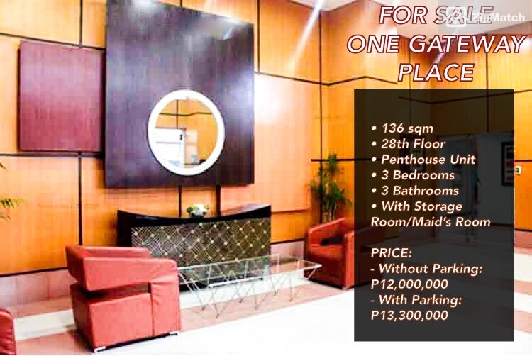                                     3 Bedroom
                                 3 Bedroom Condominium Unit For Sale in One Gateway Place big photo 1