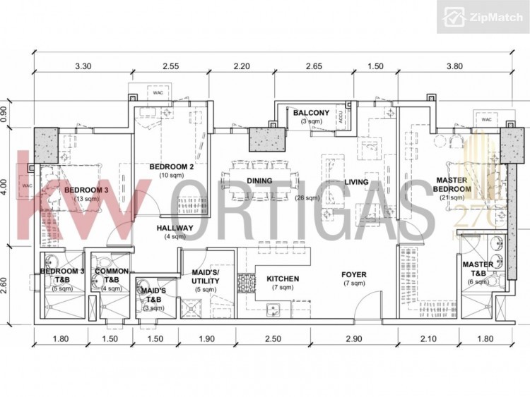                                     3 Bedroom
                                 3 Bedroom Condominium Unit For Sale in Magallanes Residences big photo 2