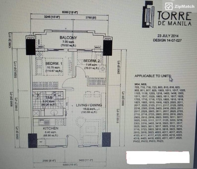                                     2 Bedroom
                                 2 Bedroom Condominium Unit For Sale in Torre de Manila big photo 9