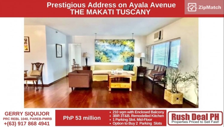                                     3 Bedroom
                                 3 Bedroom Condominium Unit For Sale in Makati Tuscany big photo 1