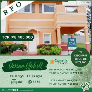 4 Bedroom House and Lot For Sale in Camella Silang
