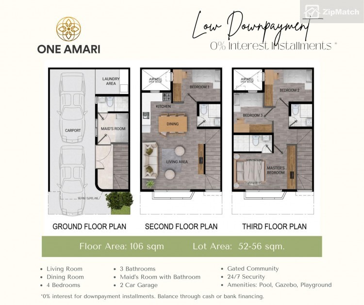                                     4 Bedroom
                                 4 Bedroom Townhouse For Sale in One Amari big photo 3