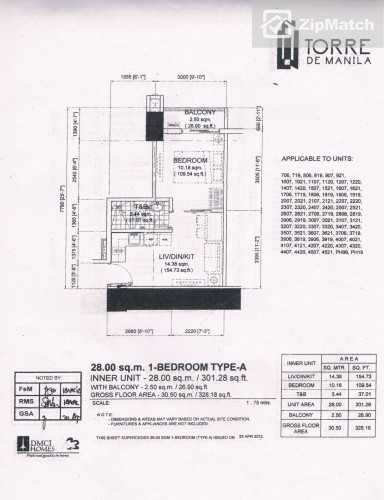                                     1 Bedroom
                                 1 Bedroom Condominium Unit For Sale in Torre de Manila big photo 14