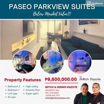 1 Bedroom Condominium Unit For Sale in Paseo Parkview Suites