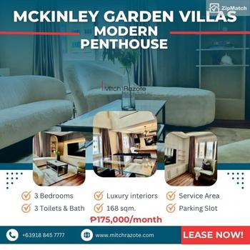 3 Bedroom Condominium Unit For Rent in McKinley Hill Garden Villas