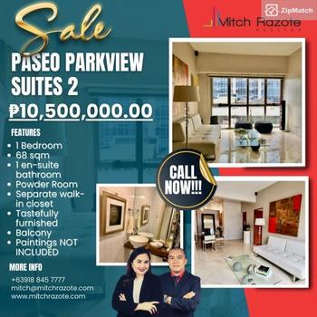 1 Bedroom Condominium Unit For Sale in Paseo Parkview Suites