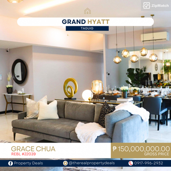 5 Bedroom Condominium Unit For Sale in Grand Hyatt Manila Residences