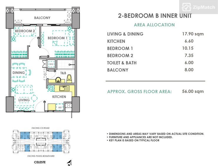                                     2 Bedroom
                                 2 Bedroom Condominium Unit For Rent in Prisma Residences big photo 10