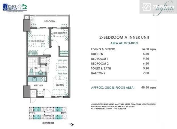                                     2 Bedroom
                                 2 Bedroom Condominium Unit For Rent in Infina Towers big photo 8