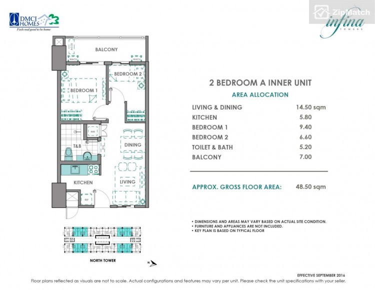                                     2 Bedroom
                                 2 Bedroom Condominium Unit For Rent in Infina Towers big photo 8