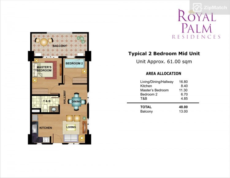                                     2 Bedroom
                                 2 Bedroom Condominium Unit For Rent in Royal Palm Residences big photo 8